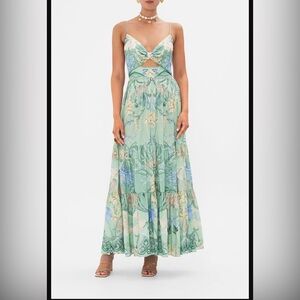 Camilla Cut Out Bodice Dress with Tiered Skirt